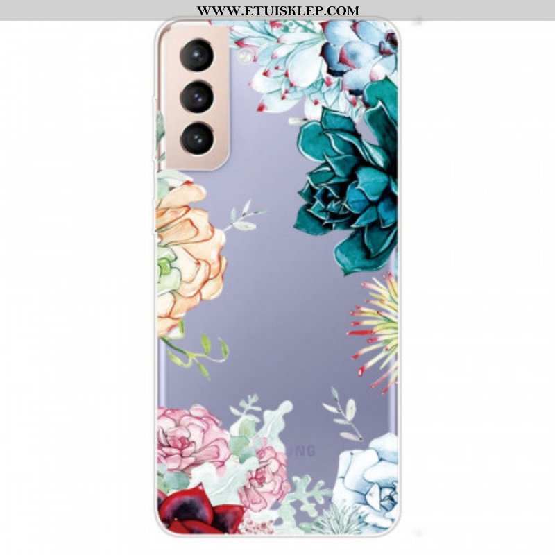 Etui do Samsung Galaxy S22 Plus 5G Bezszwowe Akwarela Kwiaty